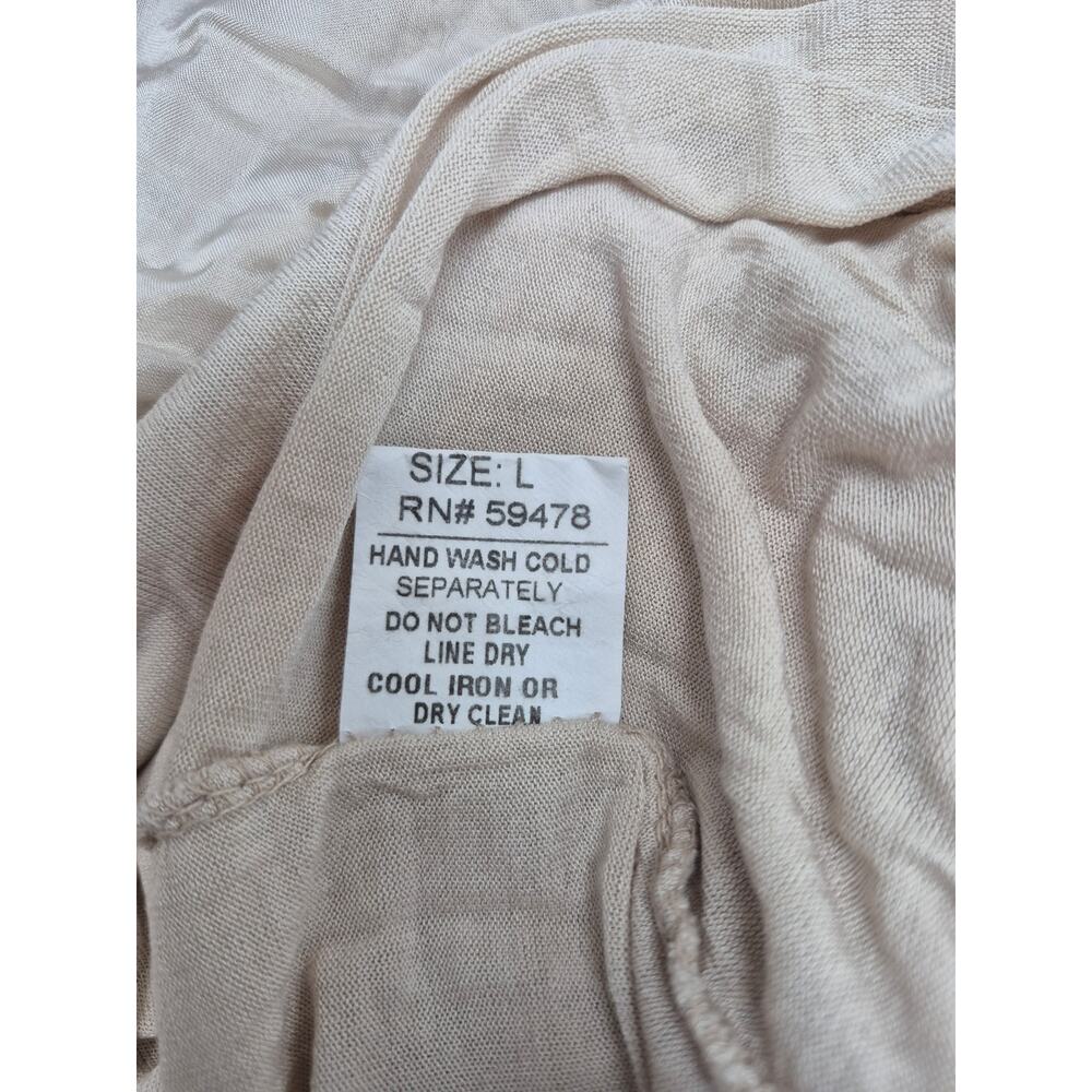 Giusy Silk Blend Convertible Dress / Skirt Beige Made In Italy Sz L - Picture 8 of 9
